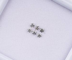 OM GEMS Diamante natural suelto de 3.50 MM, talla brillante redonda, tipo sal y pimienta, Melee Fancy, certificado para fabricación de joyas - Product Image 1