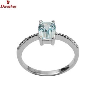 Supplies wholesale trendy high quality 925 sterling silver blue topaz <b>CZ</b> multi gemstone <b>ring</b> ready stock fashion fine jewelry - Product Image 1