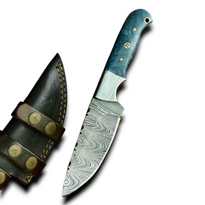 Cuchillo de Caza de Acero de Damasco Hecho a Mano de Alta Calidad, Directo de Fábrica, Personalizable, con Soporte OEM, Venta al Por Mayor - Product Image 1
