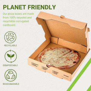 Cajas de Pizza de Cartón Corrugado al por Mayor, Embalaje Personalizado Seguro para Alimentos con Impresión de Logotipo - Product Image 3