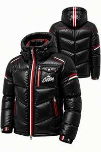 Veste matelassée pour homme en duvet de canard de qualité supérieure, prix de gros, vêtement d'hiver décontracté, brillant, épais et chaud en nylon - Product Image 5