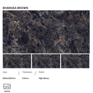 Azulejo de Porcelana Esmaltada de Alto Brillo de 600x1200 mm, Azulejo de Pared con Aspecto de Mármol para Sala de Estar, Moderno - Product Image 3