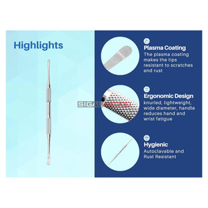 Élévateurs dentaires chirurgicaux : Élévateur de périoste, Élévateur de racine Molt 9 - Product Image 5