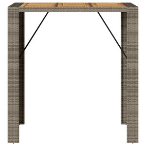 Tavolo da Bar in legno di Acacia con 41.3 grigio "x 31.5" x 43.3 "in Rattan - Product Image 5