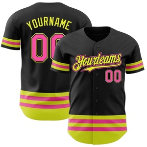 Camiseta de Béisbol Personalizada Negra y Amarilla para Adultos, Manga Corta, Impresión de Nombre y Número del Equipo, Poliéster Transpirable, para Invierno, Verano y Primavera - Product Image 3