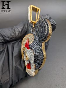 Colgante de Lujo con Cabeza de Ratón Esmerilada y Diamantes Cultivados en Laboratorio, Joyería Hip Hop Dorada - Product Image 2