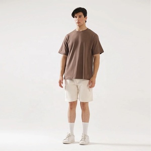 Camiseta Oversize Personalizada de Algodón Pesado con Hombros Caídos para Hombre, Estilo Urbano, Lisa - Product Image 2