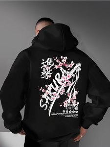 Sweat-shirt à capuche unisexe imprimé en coton molletonné pour la fabrication de vêtements de marque (Marque Privée) - Product Image 2