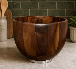 Bol mélangeur en bois au design moderne de qualité supérieure pour batteur KitchenAid, idéal pour l'artisanat, la table, la pâtisserie et la cuisine du Ramadan - Product Image 3