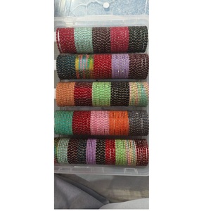 Bracelets en verre multicolores les plus vendus pour femmes, bijoux de mariée traditionnels indiens pour mariage, festivals et événements, en vente - Product Image 1