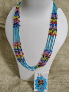 Collar de margaritas bohemio con cuentas de semillas - Set de joyería para regalo de fiesta - Product Image 5