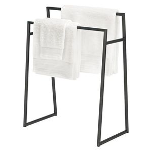 Toallero Metálico Cuadrado Alto de 2 Niveles para Baño de Hotel, Toallero Independiente para Secado de Toallas, Organización Eficiente - Product Image 1