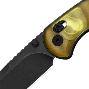 Couteaux de poche pliants durables avec lame à motifs tranchants, poignée ergonomique noire et construction pliable pratique - Product Image 5