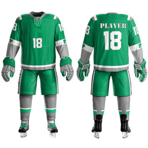 Custom Ice Hockey Uniform 100% Polyester Breathable Lightweight Team Jersey Sublimation OEM ODM Wholesale - Product Image 5