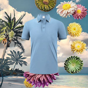 Camiseta de Manga Corta para Hombre, Tejida, de Alta Calidad, Secado Rápido, Marca Personalizada, Color Sólido, Estilo Inglés, Corte Holgado, Talla Grande, 100% Algodón - Product Image 2