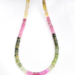 Perles de tourmaline naturelle multicolores de 3 mm à 4 mm, perles de pierres précieuses naturelles pour la création de bijoux fins. - Product Image 1