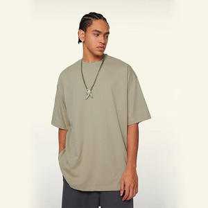 Hauts décontractés amples en coton épais 100 % délavé à l'acide, anti-plis, style streetwear professionnel pour hommes – Vente en gros - Product Image 1