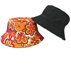 High Quality Cotton Summer Adjustable Button Bucket <b>Hat</b> <b>Men</b> Women Fashion Reversible Design Wholesale OEM Printing - Product Image 2