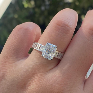 Bague de fiançailles Hip Hop en argent et moissanite de qualité supérieure, perle d'eau douce, VVS, luxe, pour célébration de mariage, demande en mariage, anniversaire - Product Image 1