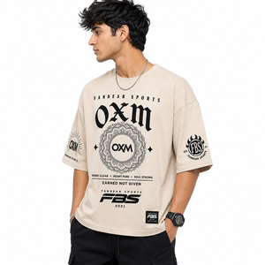 เสื้อยืดคอกลมแขนสั้นทรงโอเวอร์ไซส์สำหรับผู้ชาย ผ้าฝ้ายถัก แห้งเร็ว ระบายอากาศดี เป็นมิตรกับสิ่งแวดล้อม สไตล์ลำลองแนวสตรีทแวร์ - Product Image 2