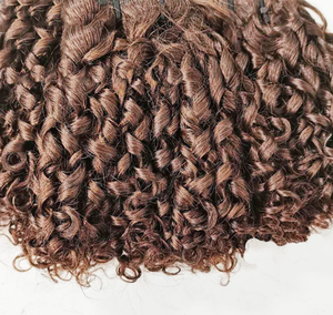 100% Remy Weft <b>Curly</b> Hair Highlighted Full Lace <b>Wig</b> Long <b>Brown</b> Natural <b>curly</b> Texture Human Weft Customizable - Product Image 2