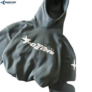 Sudadera con Capucha Personalizada para Hombre, de Algodón y Felpa, Estilo Oversize, Ropa Casual Urbana, Venta al Por Mayor - Product Image 4