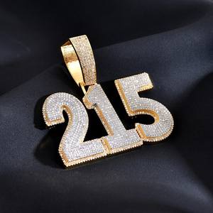 Collar con Cadena Cubana Brillante y Colgante de Nombre Personalizado, Letras Personalizadas con Incrustaciones de Diamantes, Collar con Nombre Personalizado en Plata 925, Regalo Hip Hop - Product Image 2