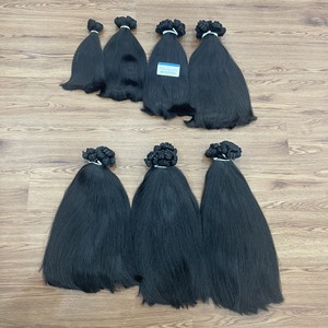 ผมคนเวียดนามผ้าตรงสีดำธรรมชาติสีดำเงางามพร้อมส่ง - Product Image 5