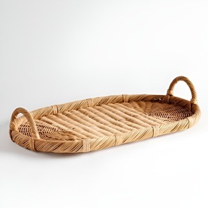 Wholesale Rattan Wicker Handcrafted Serving Tray Rattan Wicker Rectangle Tray Decor Table Living Room Hotel Restaurant - Product Image 2