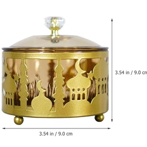 Tarro de dulces premium para Ramadán con tapa, caja contenedora de aperitivos Eid Mubarak, cuenco para almacenar azúcar, bandeja para fiestas de Ramadán, plato árabe para cocina y alimentos. - Product Image 3