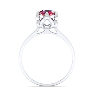 REYES Wholesale Round Cut 0.84 Carat <b>Ruby</b> Gemstone <b>Ring</b> in 14K Solid Gold Birthstone Jewelry <b>For</b> <b>Women</b> Anniversary Gifts - Product Image 4
