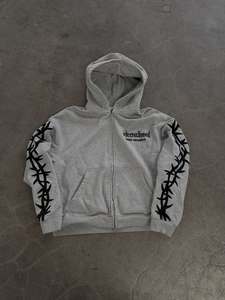 Custom Two Tone Zip Up Hoodie <b>Men</b> Oversized Graphic Embroidery Streetwear Contrast Panel Full Zipper Hooded <b>Jacket</b> OEM Private - Product Image 3