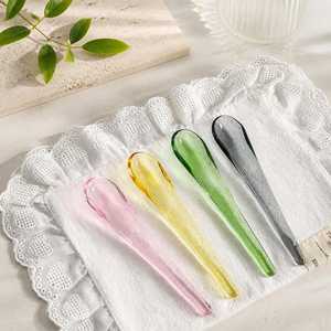 Cuillère et fourchette à salade classiques modernes en résine avec manche long plaqué argent, écologiques, pour hôtels, restaurants et usage domestique - Product Image 3