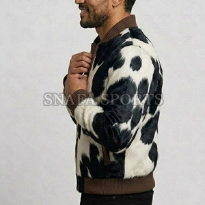 Chaqueta de invierno personalizada para hombre con diseño impreso, venta directa de fábrica, hecha con el mejor material, talla adulto, chaquetas de cuero de vaca. - Product Image 3