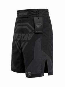 Shorts d'arts martiaux mixtes OXYTAG pour hommes, noir, imprimé par sublimation, séchage rapide, coupe classique, vêtements MMA pour adultes, prix de gros, OEM - Product Image 6