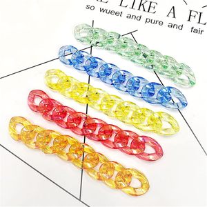 Acrylic Linking Rings Oval <b>Quick</b> <b>Link</b> Connectors for Curb Chains Purse Eyeglass Chain DIY Craft Making 15x9x3mm (Clear) - Product Image 4