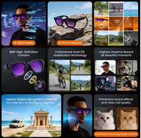 Nouvelles lunettes de soleil intelligentes IA : caméra 8MP, changement de couleur, traduction en temps réel, vidéo, étanches, appels