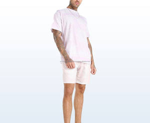 2024 hommes unisexe imprimé Twin Set Logo personnalisé manches courtes Slim Fit % coton deux pièces Top vente en différentes couleurs - Product Image 1