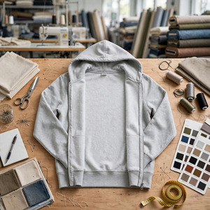 Custom Unisex Full <b>Zip</b> Hoodie Manufacturer OEM ODM French Terry Fleece <b>Zip</b> <b>Hooded</b> Sweatshirt Wholesale Heavyweight Casual Autumn - Product Image 4