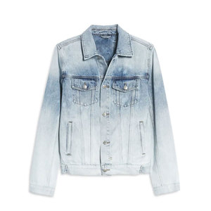 Chaqueta de Mezclilla para Hombre al Mejor Precio, Chaqueta de Mezclilla Lisa Teñida, Chaqueta de Mezclilla Cómoda para Venta en Línea - Product Image 1