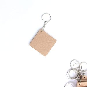 Porte-clés en bois MDF DIY pour loisirs créatifs, plaques de bois non finies pour peinture, gravure et projets DIY - Product Image 2
