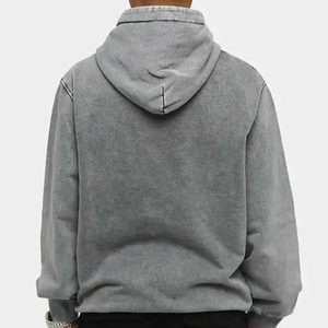 เสื้อฮู้ดดี้สตรีทแวร์ขนาดใหญ่พิเศษ ดีไซน์แบบฟอกสีด้วยเทคนิค Acid Wash ผลิตจากผ้าฝ้ายคุณภาพพรีเมียม - Product Image 5