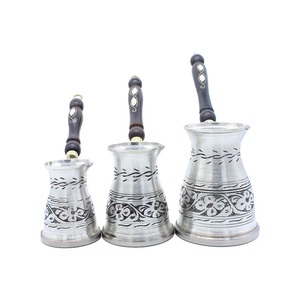 Cafetera Turca Cezve de Cobre Hecha a Mano con Mango de Madera, Ibrik de Cobre Grabado, Cafetera Griega Árabe, Ollas Tradicionales - Product Image 4