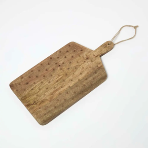 Planche à découper en bois de forme rectangulaire avec poignée durable, surface polie, compatible lave-vaisselle et écologique, épaisseur 1,5 cm - Product Image 5