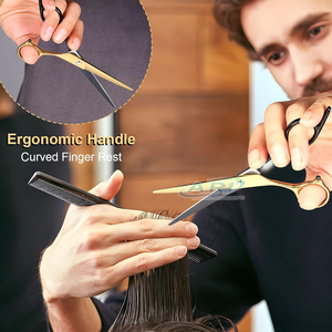 Ciseaux de coiffure professionnels pour salon de coiffure, outils en acier inoxydable tranchants pour stylistes professionnels - Product Image 5