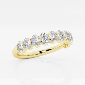 Anillo Vintage de oro de 14 quilates para mujer, compromiso/boda, Diamante ovalado cultivado en laboratorio, certificado IGI/GIA, laboratorio de oro blanco fino de lujo creado - Product Image 3