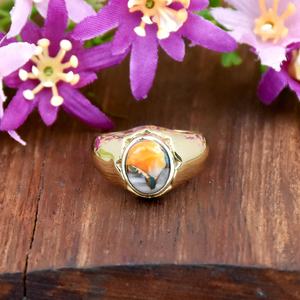 Handmade <b>Men</b> Osyter Copper Turquoise 18K Gold Vermeil Oval Shape Stignet <b>Ring</b> 925 <b>Sterling</b> <b>Silver</b> Fine <b>Ring</b> For <b>Men</b> Gift Parties - Product Image 1
