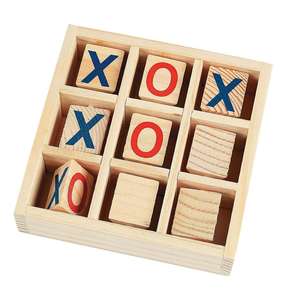 Jeu de Tic-Tac-Toe en Bois Fait Main Classique Nougats Crosses pour Enfants et Adultes, Jeu de Société de Table, Décoration d'Intérieur, Idéal pour les Voyages - Product Image 1