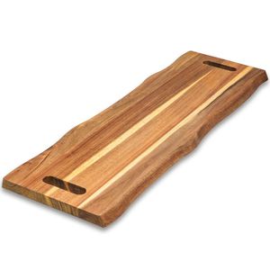 Tabla de Cortar Rectangular de Madera Estilo Rústico, 1.3 cm de Grosor, No Tóxica, Fácil de Limpiar, Apta para Lavavajillas - Product Image 3