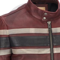 Chaqueta de Moda para Hombre de Primavera y Otoño, de Piel de Oveja, Casual, con Cierre, Cuello Alto Tejido, Talla Grande, Impermeable, con Logotipo Personalizado
